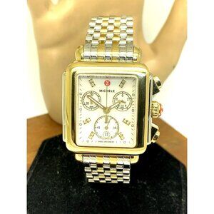 Michele Womens Watch MWW06A000779 Swiss Quartz Mother of Pearl Diamond Dial 33mm